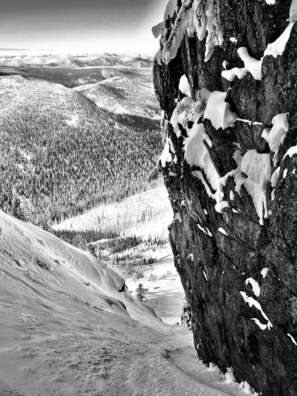 Chute Skiing in the Kootenays